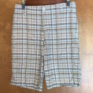 EUC youth’s tan plaid shorts - size 10